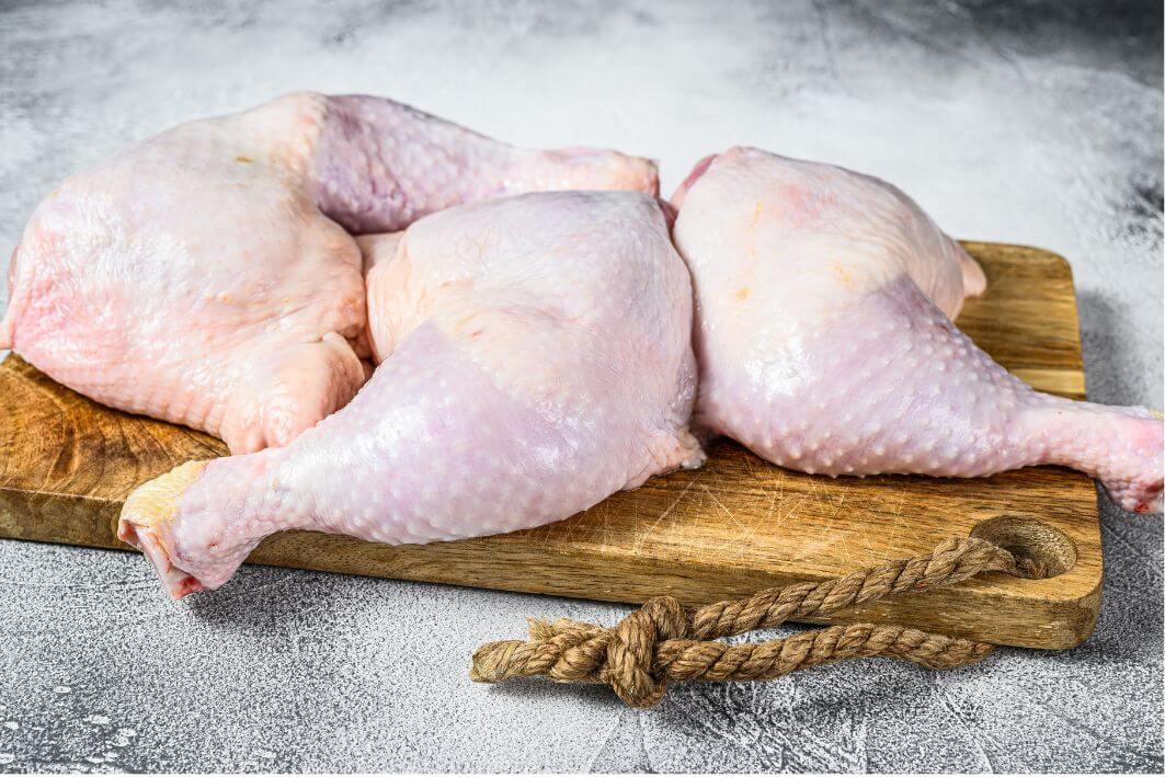 Quarto traseros de pollo